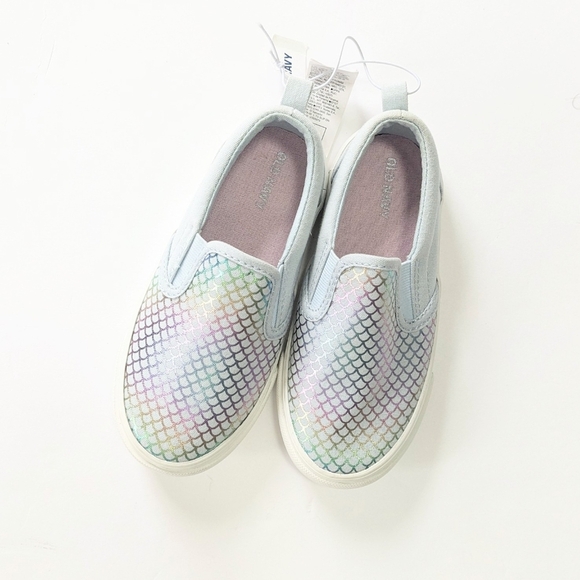 Old Navy Kids Mermaid-Print Canvas Slip-Ons - Picture 3 of 6